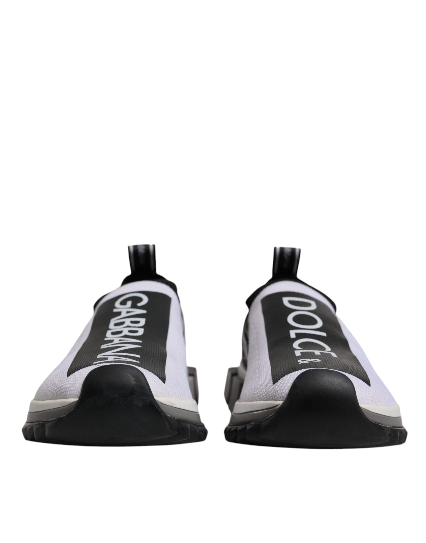 Dolce & Gabbana Low-Top Sneakers Leer Textiel – Zwart/Wit