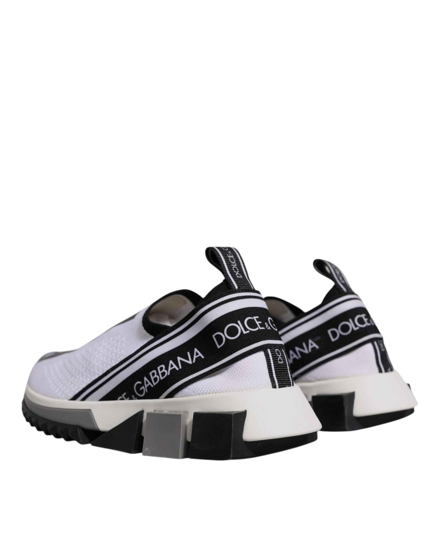 Dolce & Gabbana Low-Top Sneakers Leer Textiel – Zwart/Wit