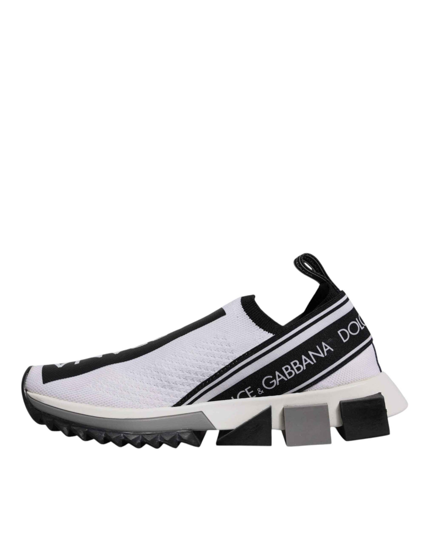 Dolce & Gabbana Low-Top Sneakers Leer Textiel – Zwart/Wit