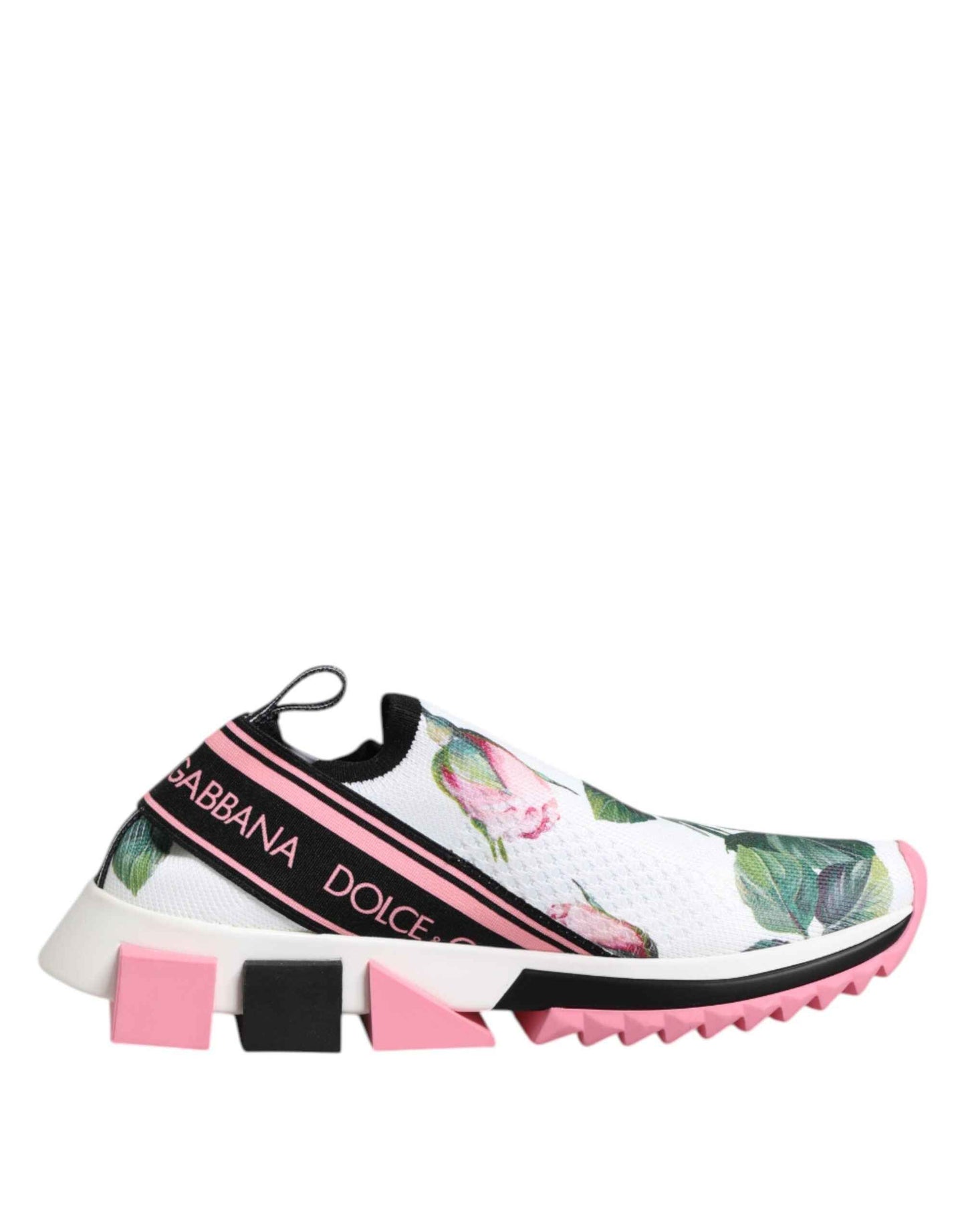 Dolce & Gabbana Sorrento Sneakers Witte Rozenprint