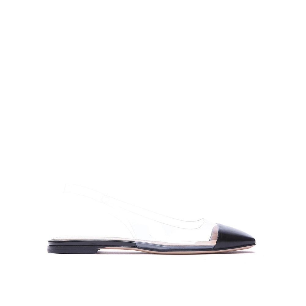 Gianvito Rossi Plexi Slingback Flats Calf Leather Clear