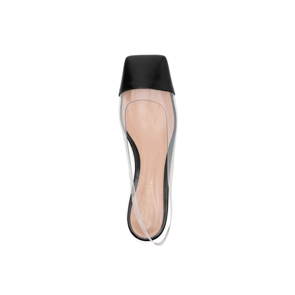 Gianvito Rossi Plexi Slingback Flats Calf Leather Clear