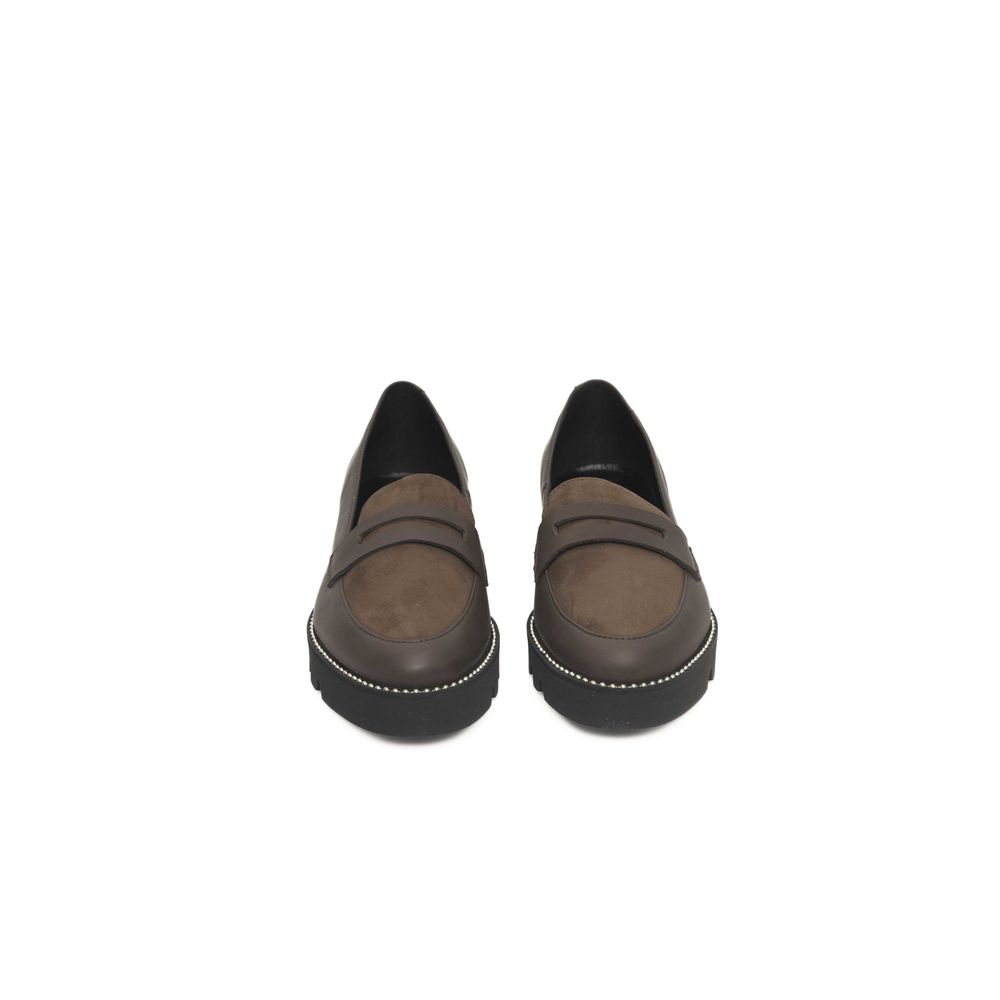 Cerruti 1881 Cowhide Loafer Brown - Women's Luxury Footwear
