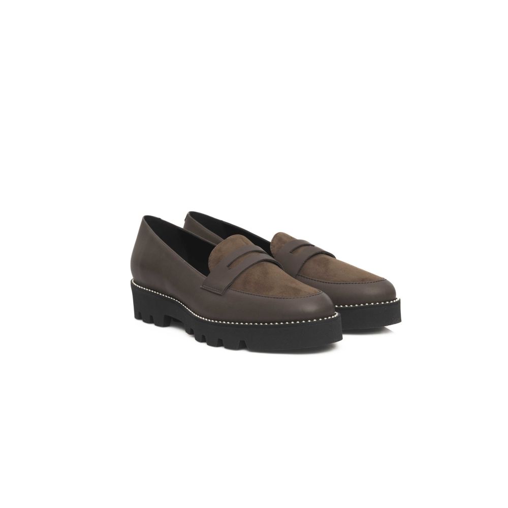 Cerruti 1881 Cowhide Loafer Brown - Women's Luxury Footwear