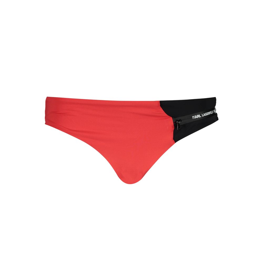 Karl Lagerfeld Red Elastane Swimwear Briefs Premium