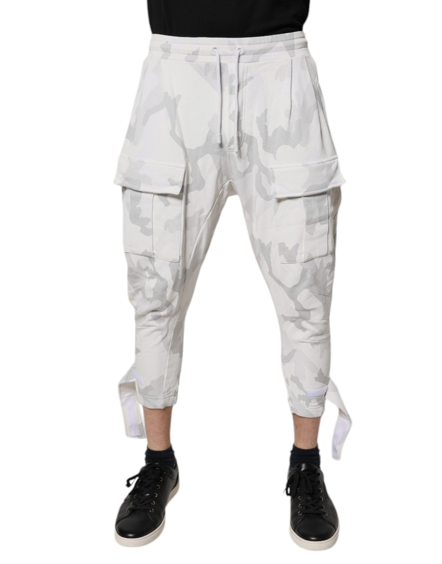 Dolce En Gabbana Jogger Cargo Sweatpants Katoen Wit