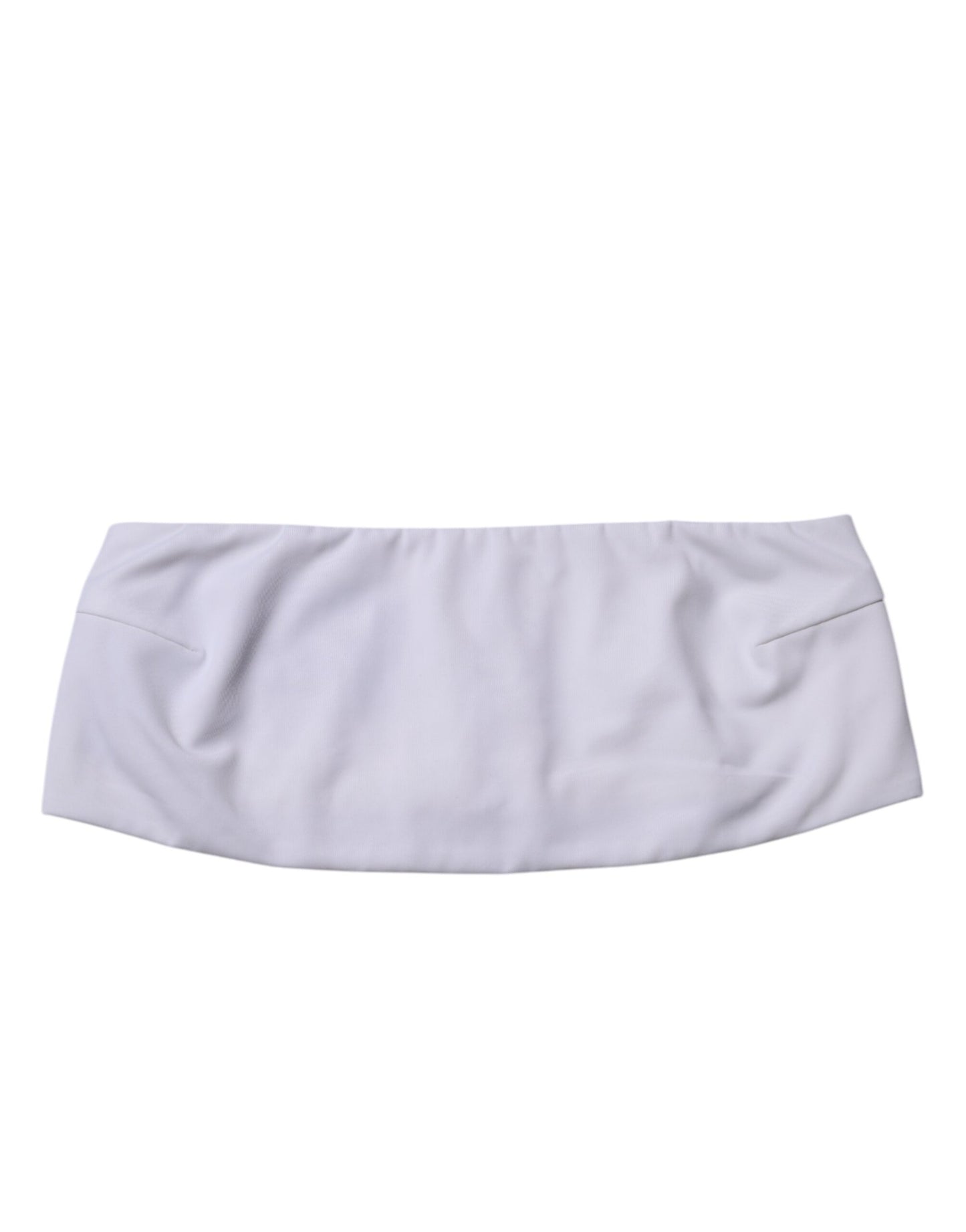Dolce & Gabbana Bandeau Top Nylonmengsel Wit Luxe Kwaliteit
