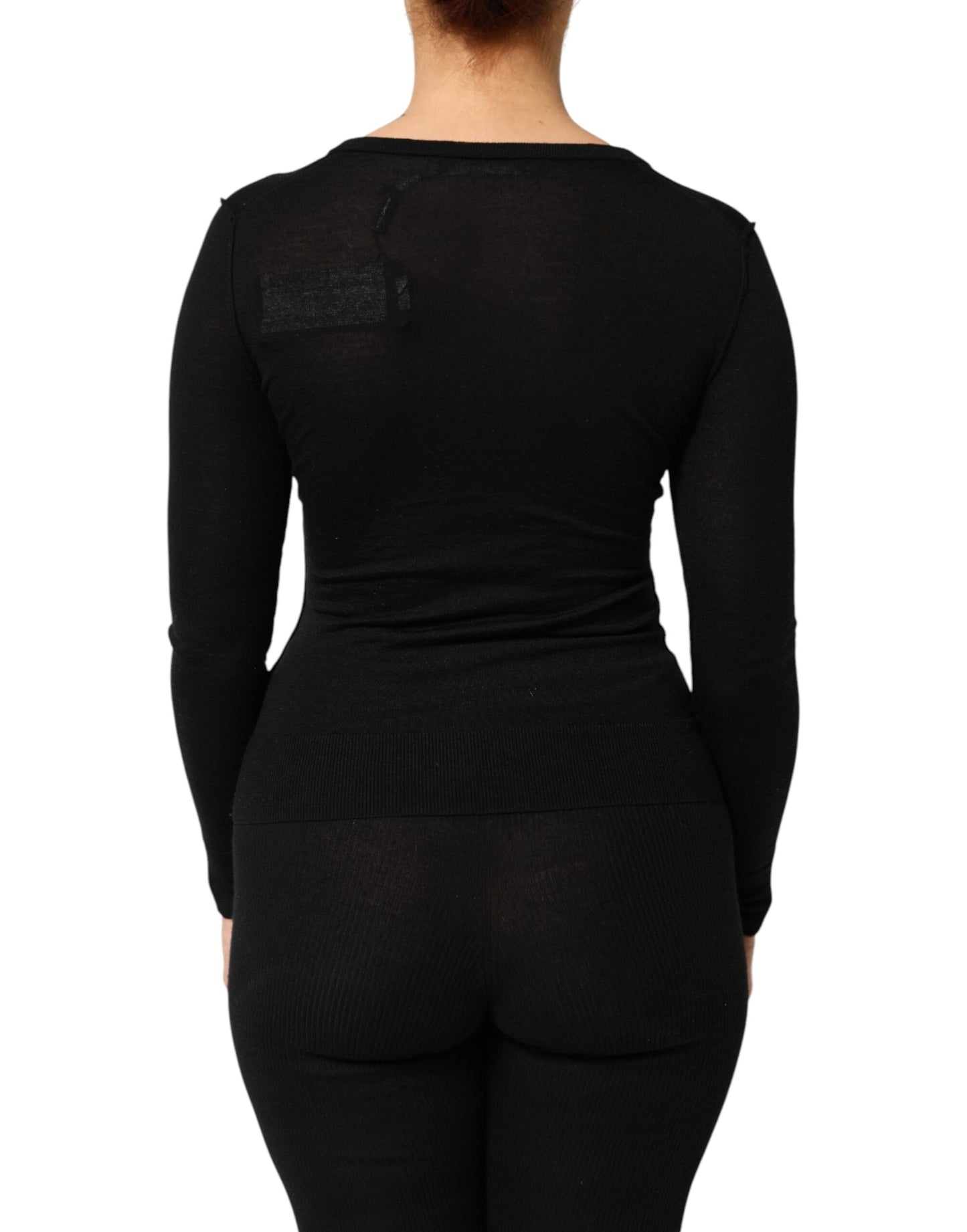 Dolce & Gabbana Cardigan Virgin Wool Met Knopen Zwart
