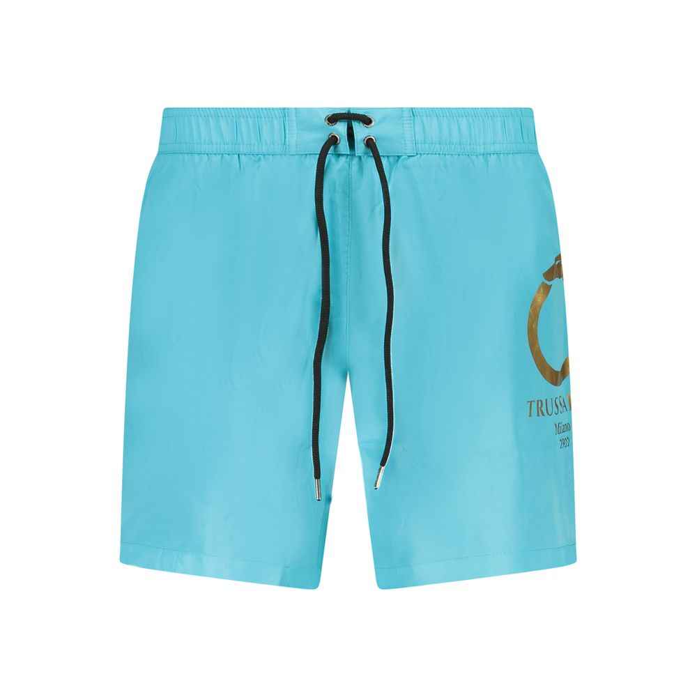 Trussardi Blue Polyester Swimwear