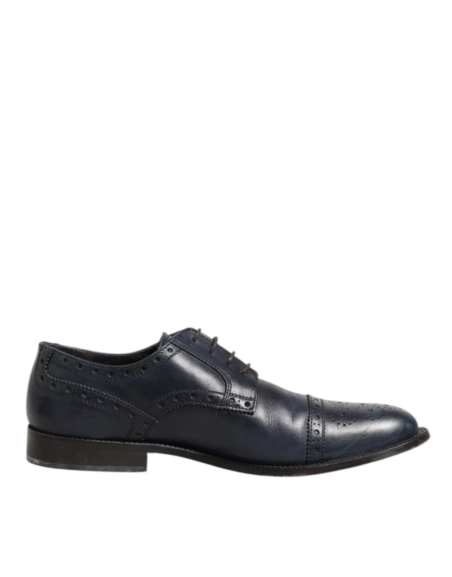 Daniele Alessandrini Derby Leren Wingtip Schoenen Blauw