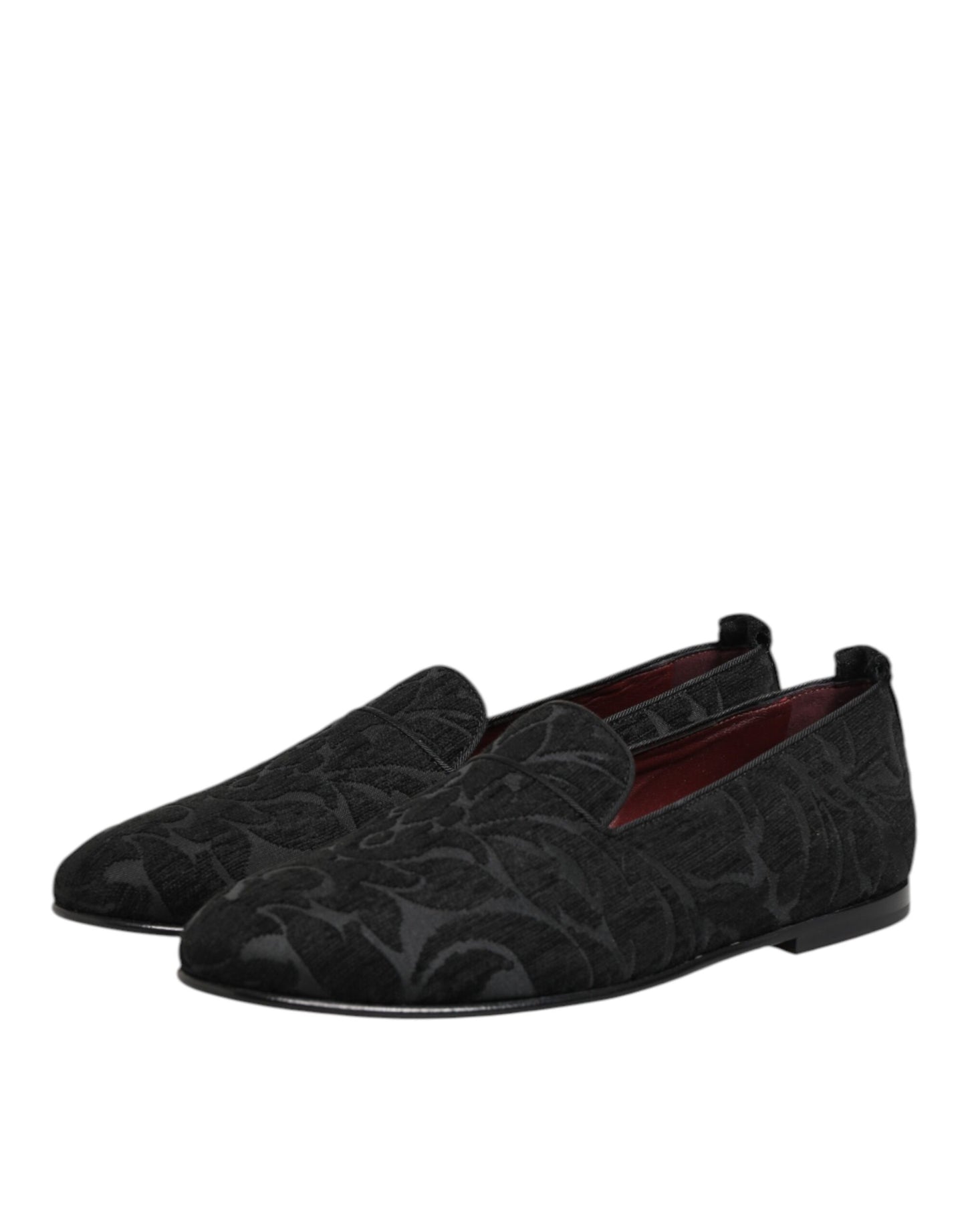 Dolce & Gabbana Brocade Loafers Zwart Collectie Luxe