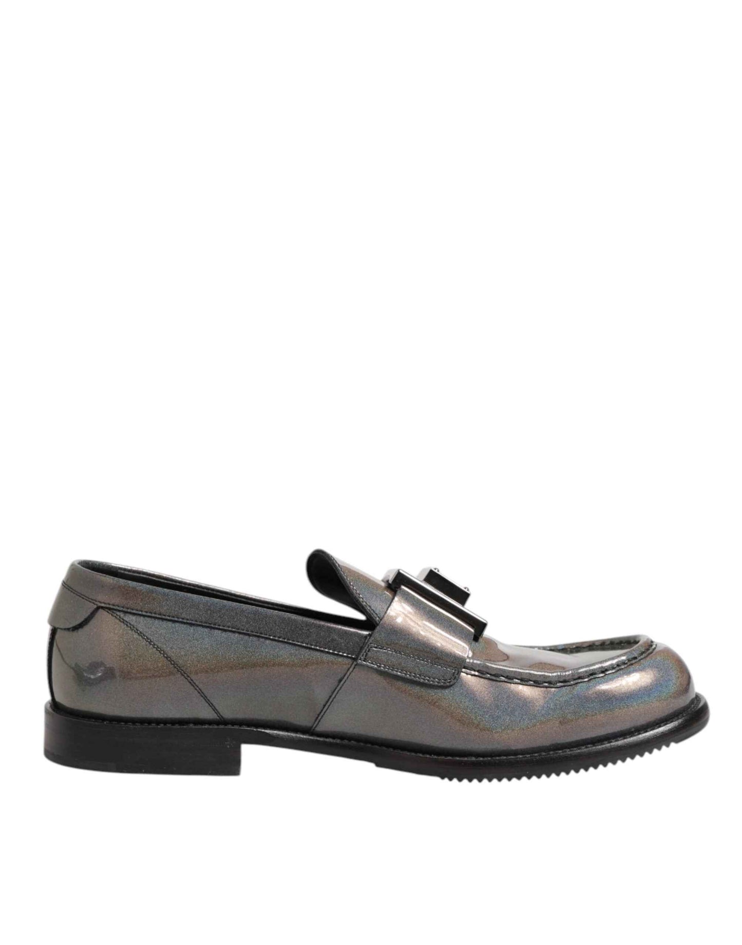 Dolce Gabbana Logo Slip On Metaalachtig Schoenen Zilver