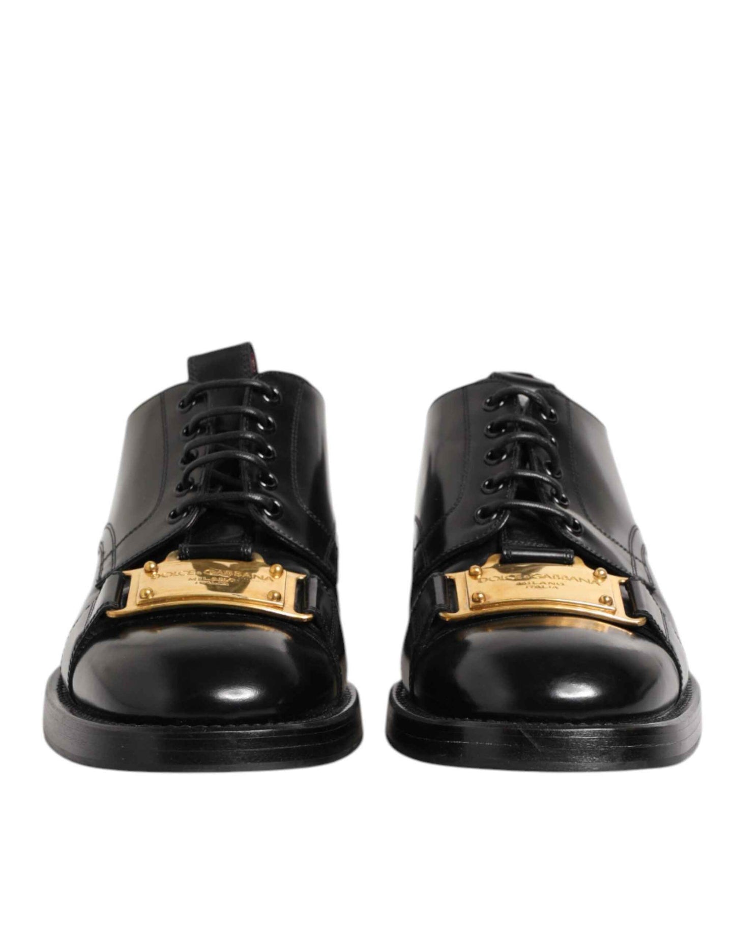 Dolce Gabbana Lederen Schoenen Met Veters Zwart Luxe