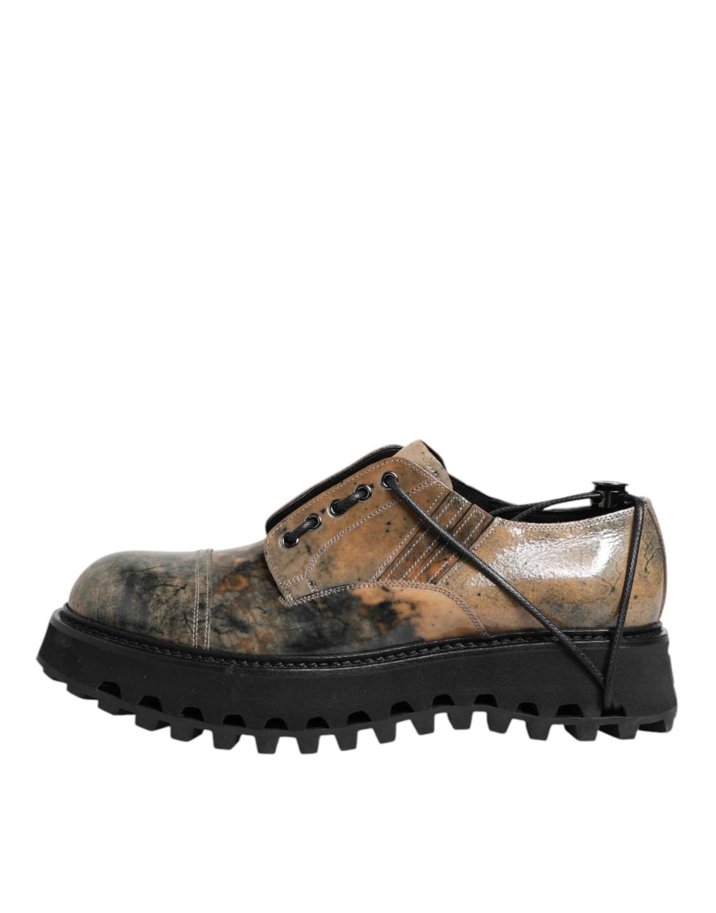 Dolce & Gabbana Lace Up Derby Leren Schoenen - Bruin/Grijs