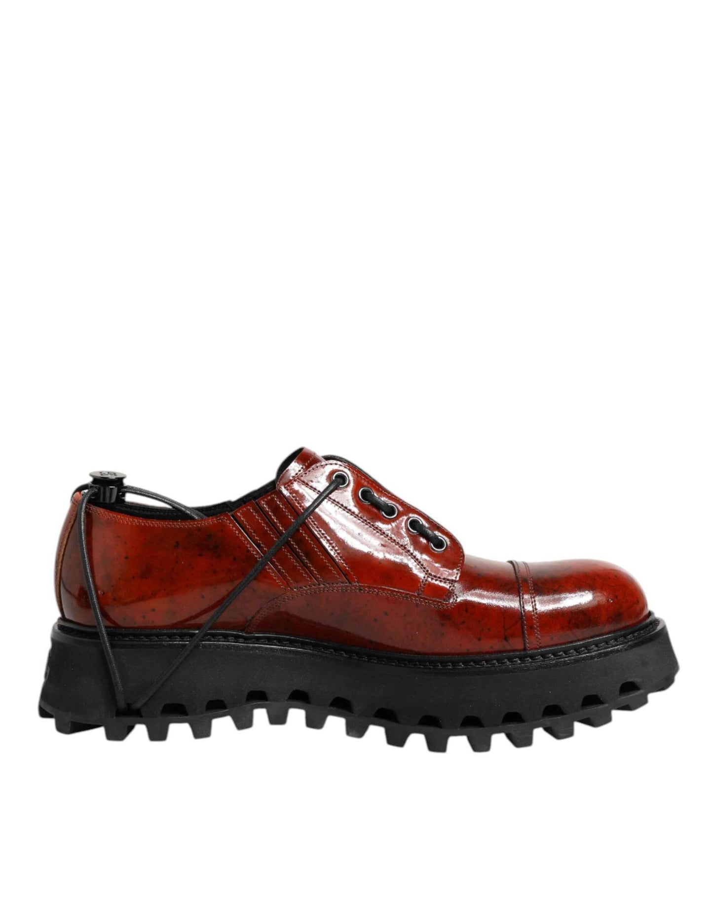 Dolce & Gabbana Luxe Derby Lederen Schoenen - Bruinrood