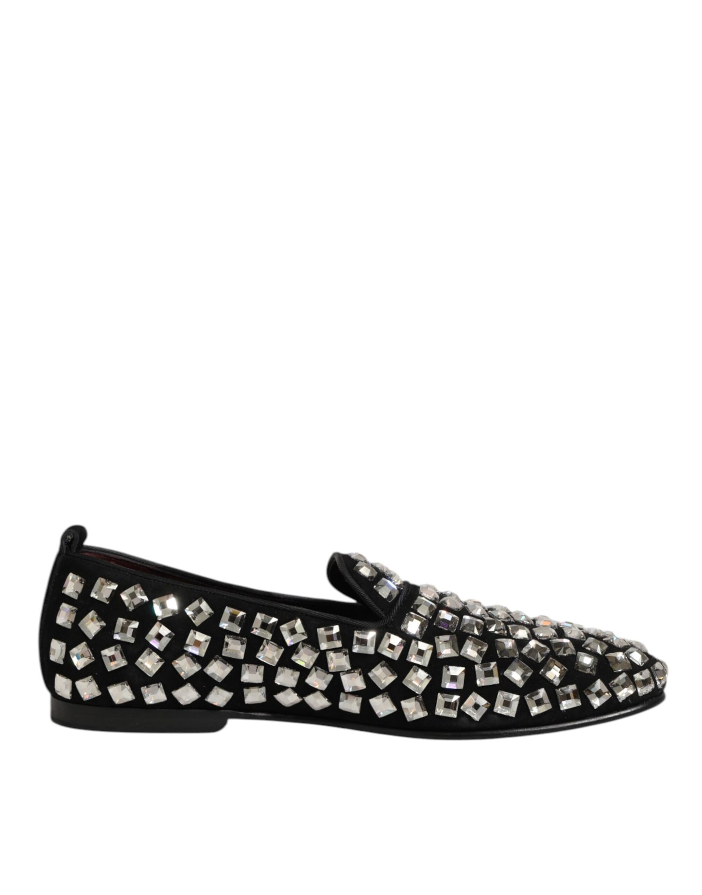 Loafers Dolce & Gabbana Suede Kristallen Heren – Zwart