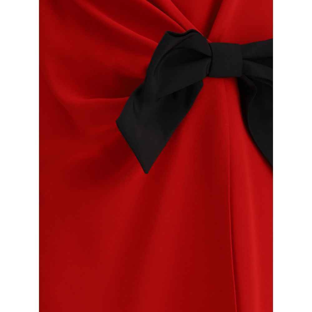 Valentino Short Silk Dress with Bow