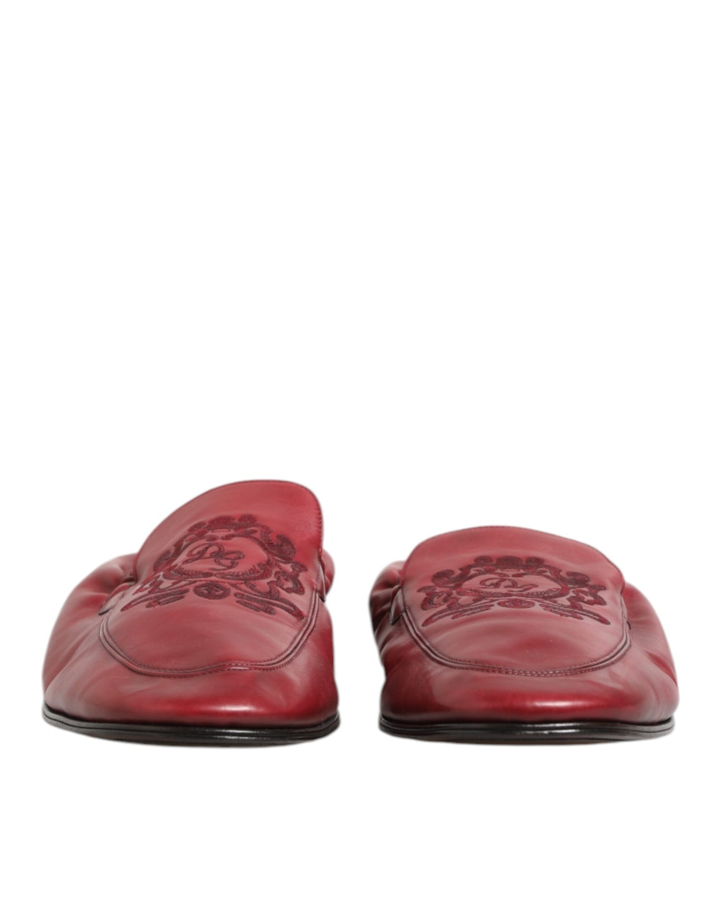 Dolce & Gabbana Loafers Slippers Leather Schoenen - Rood/42