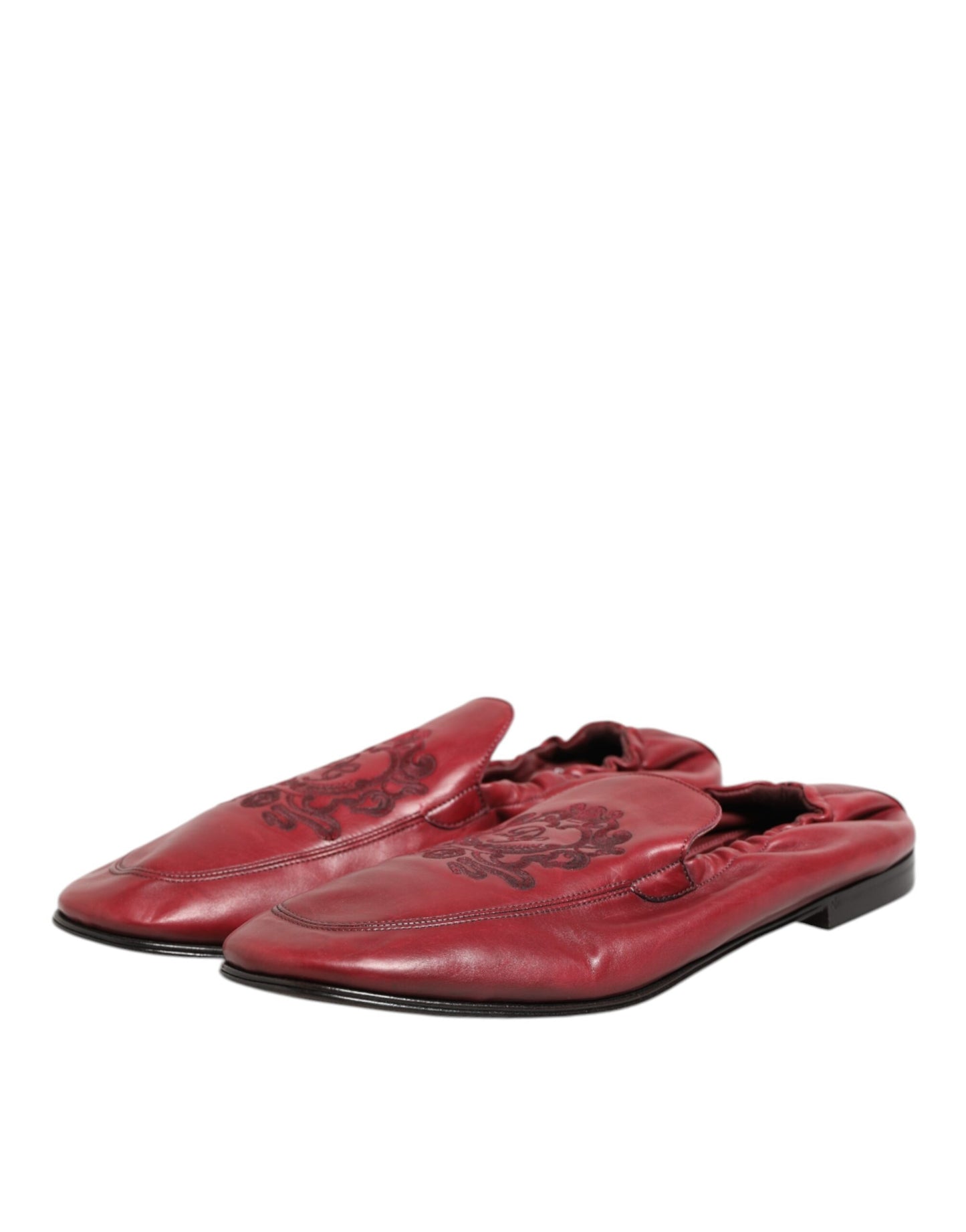 Dolce & Gabbana Loafers Slippers Leather Schoenen - Rood/42