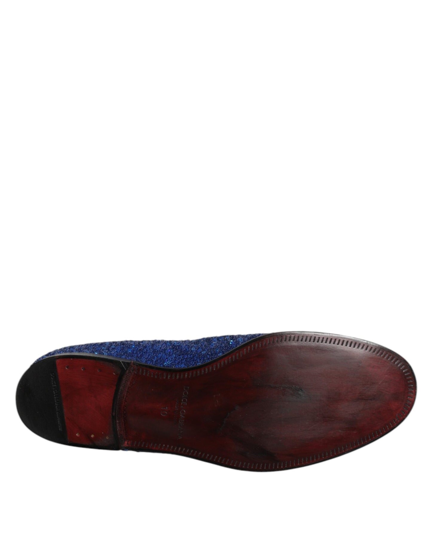 Dolce & Gabbana Blauwe Sequined Loafers Formele Schoenen