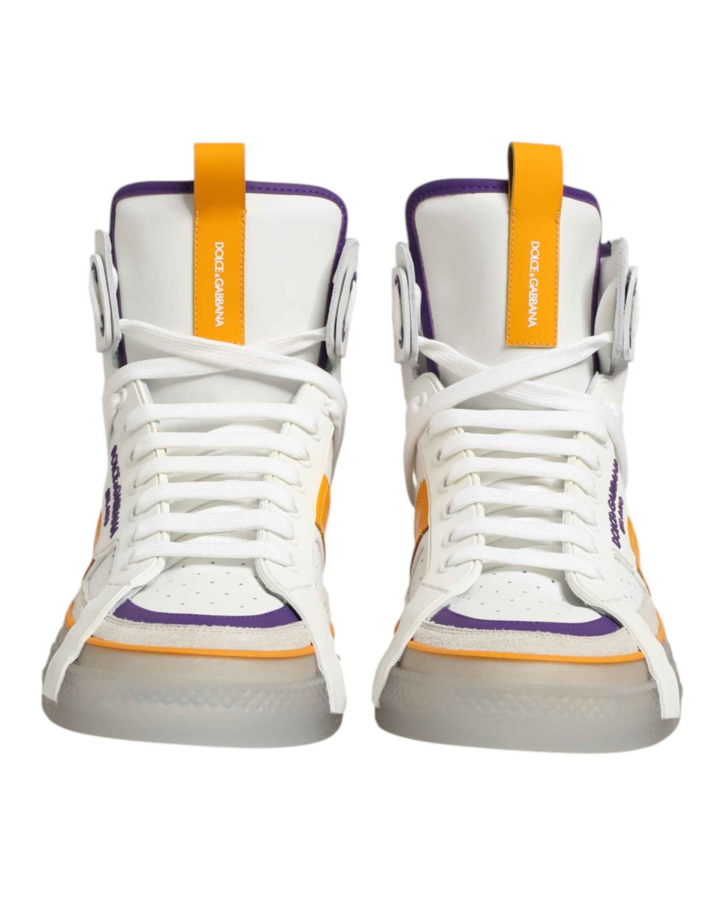 Dolce & Gabbana Hoge Top Sneakers Leer Veelkleurig Premium