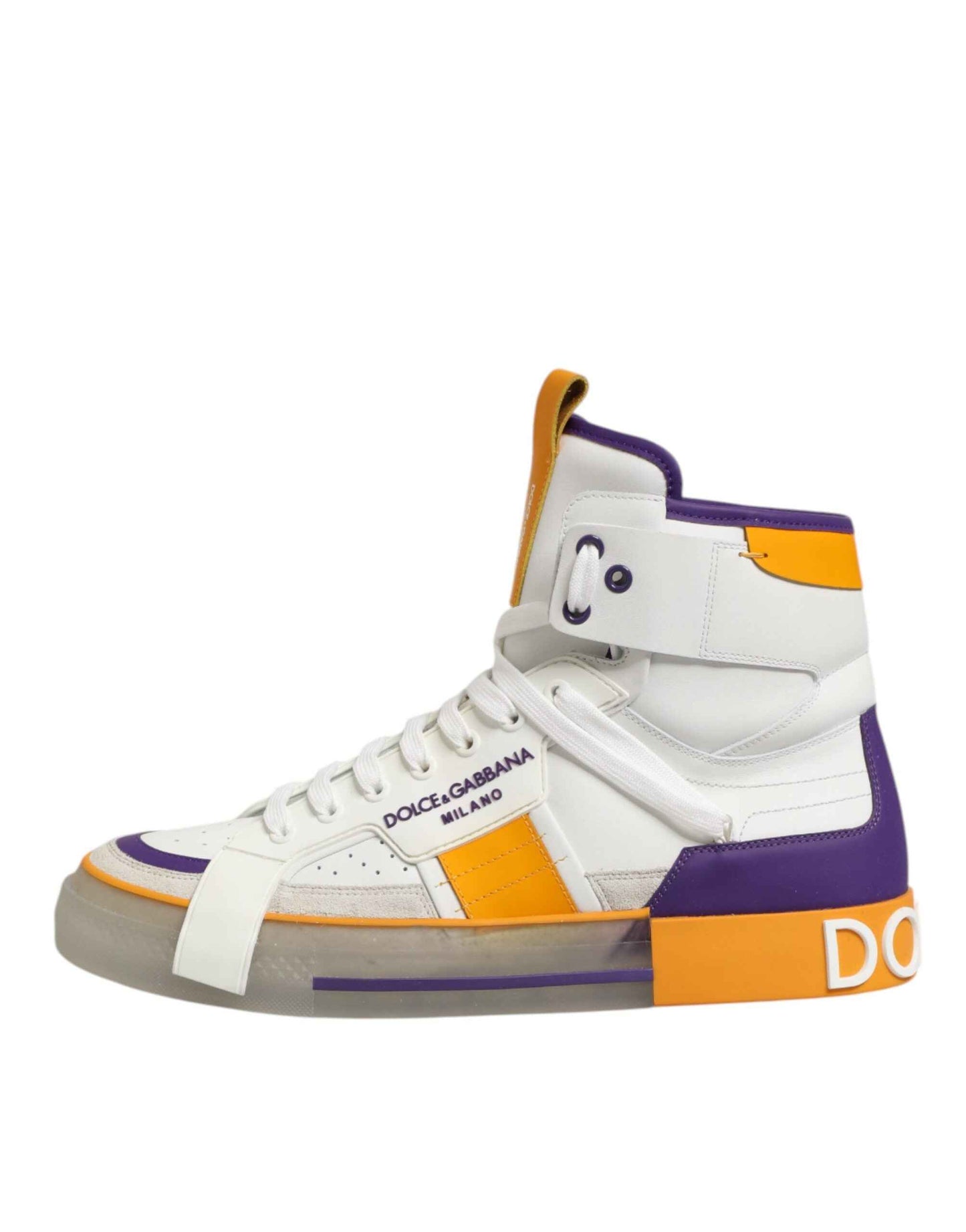 Dolce & Gabbana Hoge Top Sneakers Leer Veelkleurig Premium