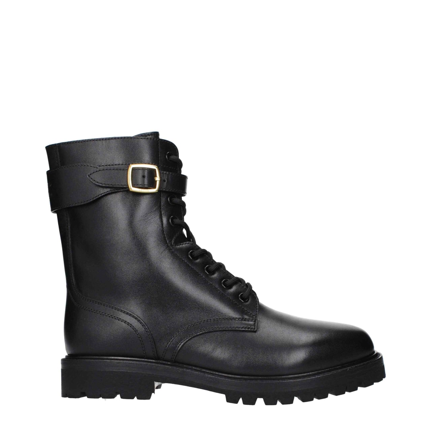 Celine Black Leather Ankle Boots