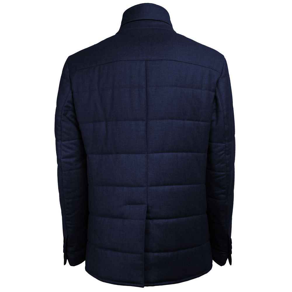 Made in Italy Blue Wool Jackets & Coat