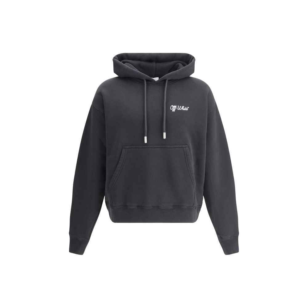 Off-White Script Skate Katoen Hoodie - Zwart/Standaard