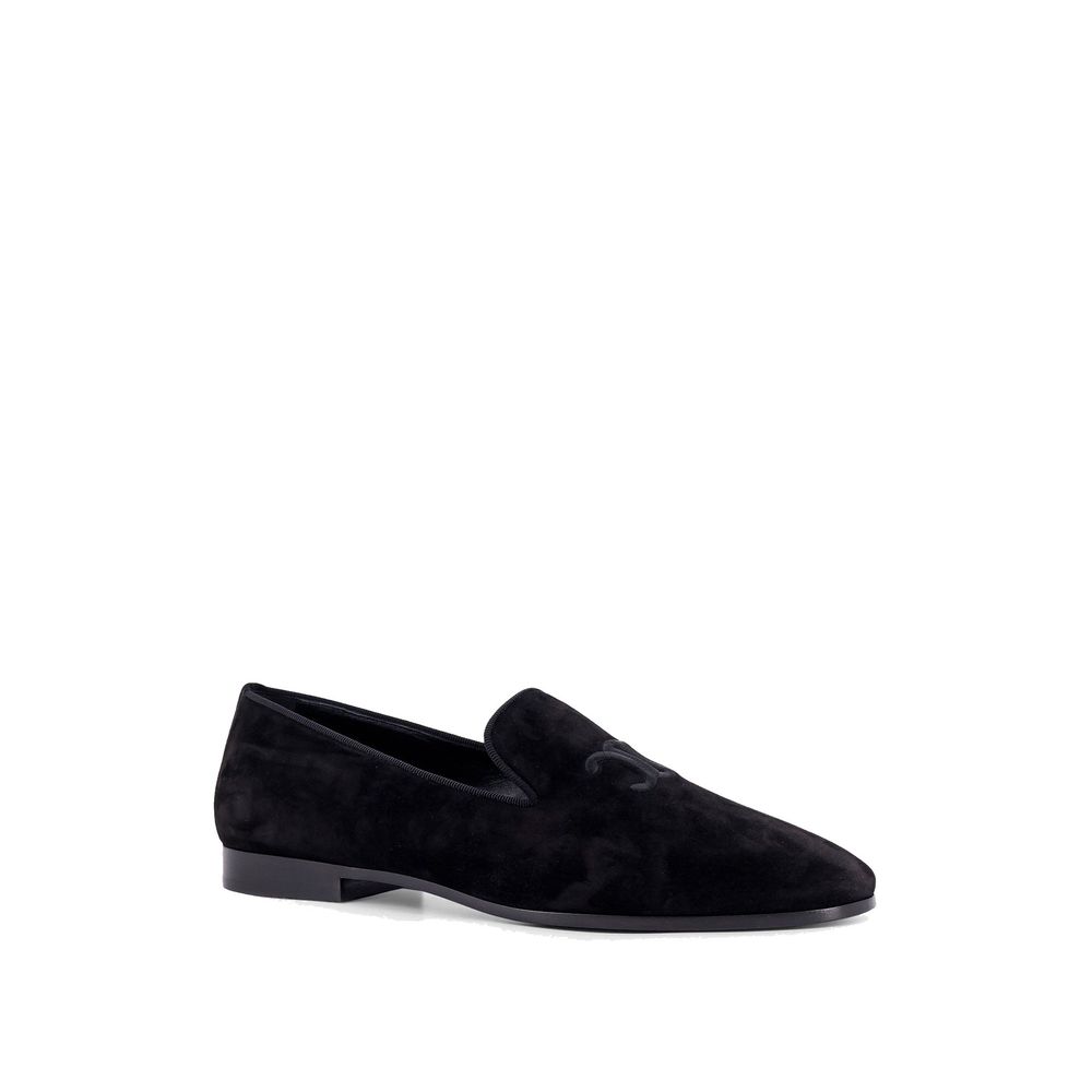 Celine Fluwelen Loafers 100 Kalfsleer Heren Luxueuze Zwart