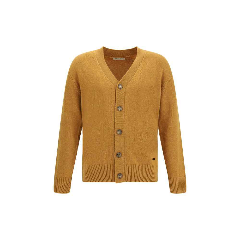 Brooksfield Cardigan Virgin Wool Mosterdkleur Klassiek