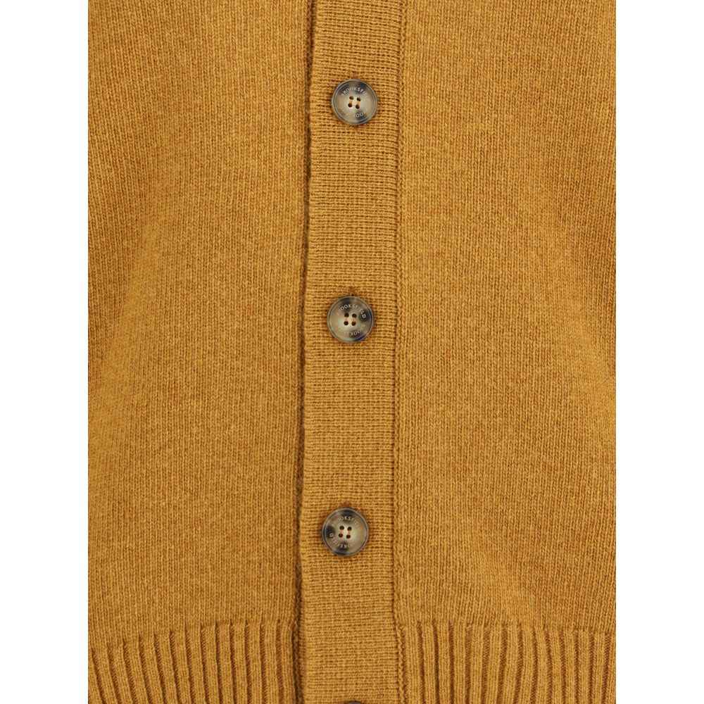 Brooksfield Cardigan Virgin Wool Mosterdkleur Klassiek