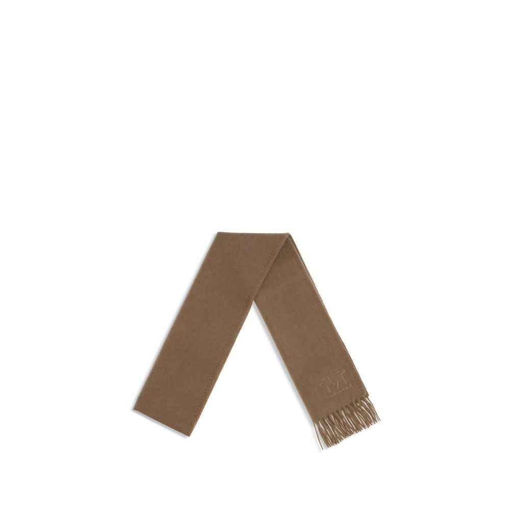 Max Mara Camel Sjaal Kasjmier Met Monogram Stippling