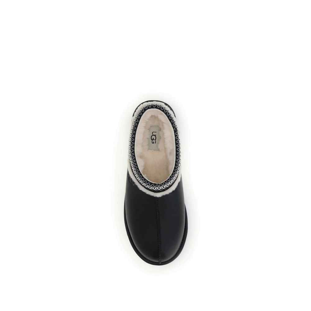 UGG Tasman Noir Mules Leer Suède – Noir Elegante Comfort