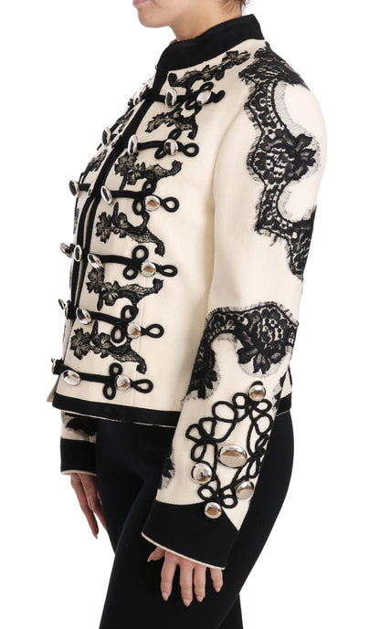 Veste baroque élégante blanc cassé Dolce &amp; Gabbana