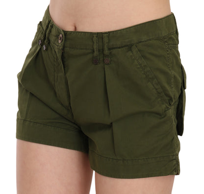 Short taille moyenne en coton émeraude PLEIN SUD