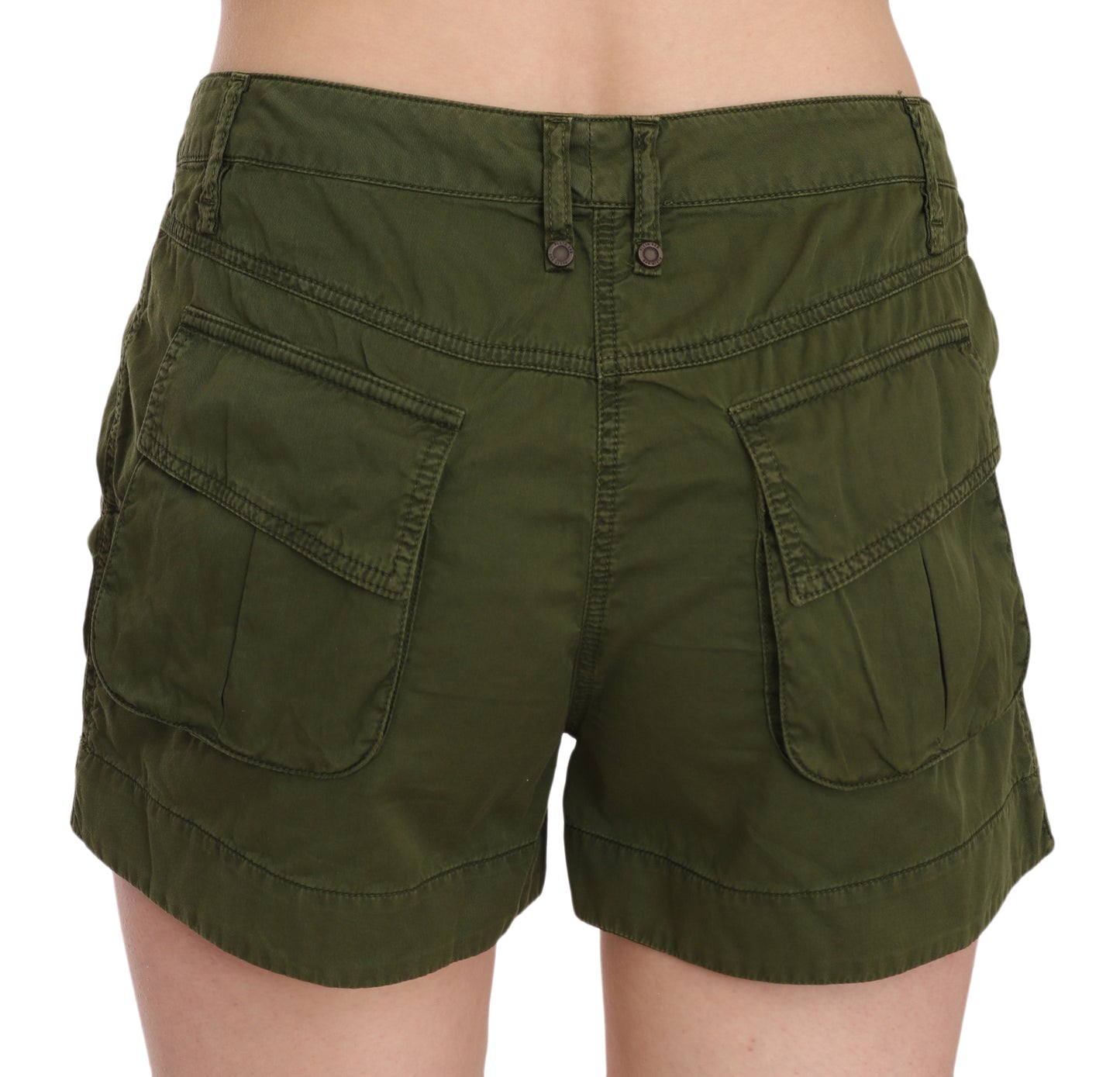 Short taille moyenne en coton émeraude PLEIN SUD
