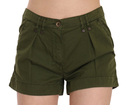 Short taille moyenne en coton émeraude PLEIN SUD