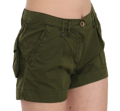 Short taille moyenne en coton émeraude PLEIN SUD