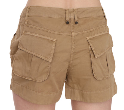 Mini short taille moyenne marron chic PLEIN SUD