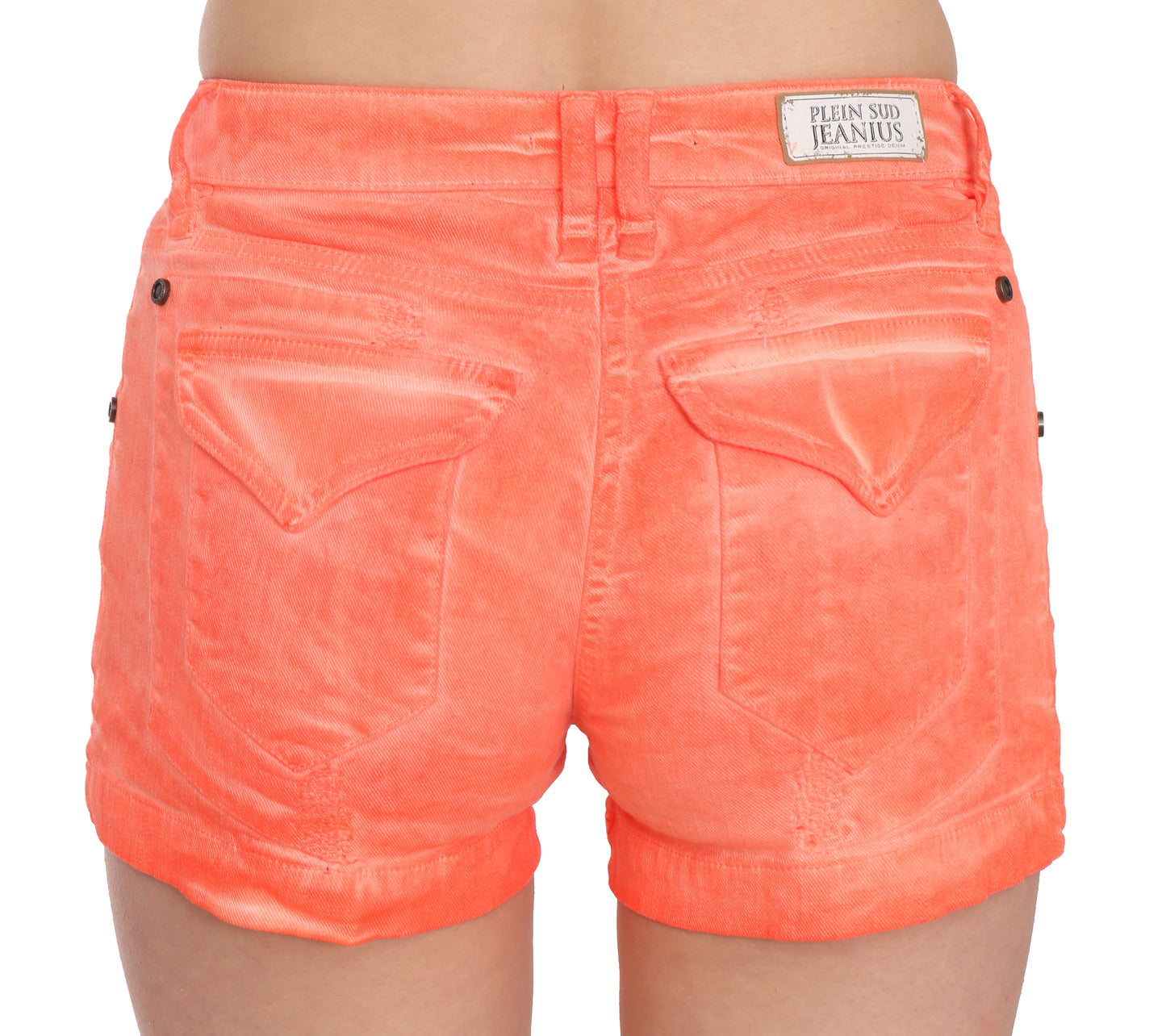 Mini short taille moyenne orange chic PLEIN SUD