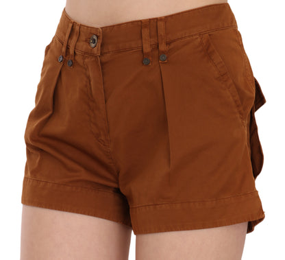 Mini short taille moyenne marron chic PLEIN SUD