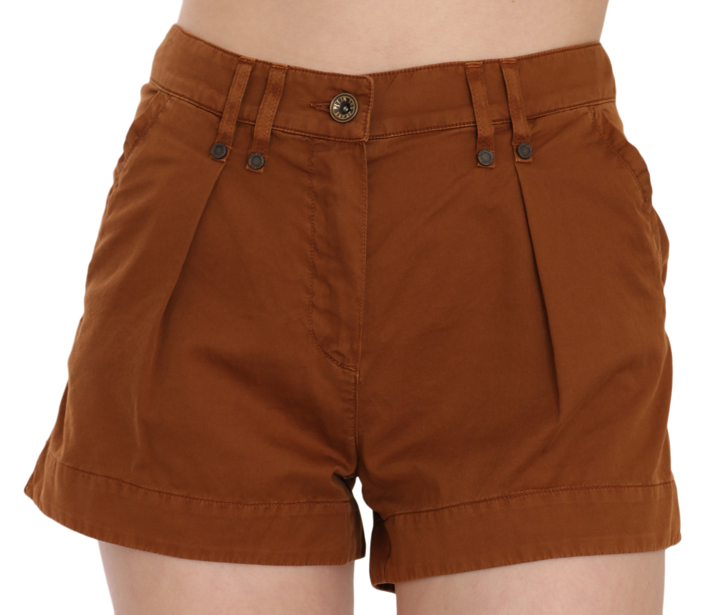 Mini short taille moyenne marron chic PLEIN SUD