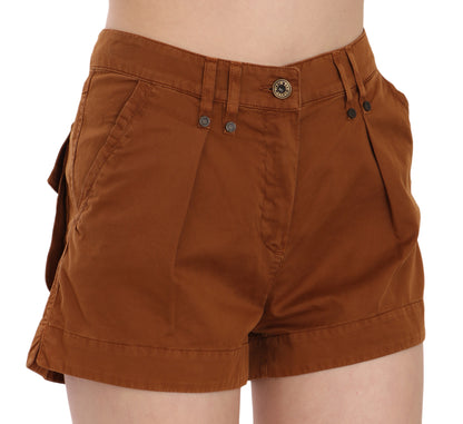 Mini short taille moyenne marron chic PLEIN SUD