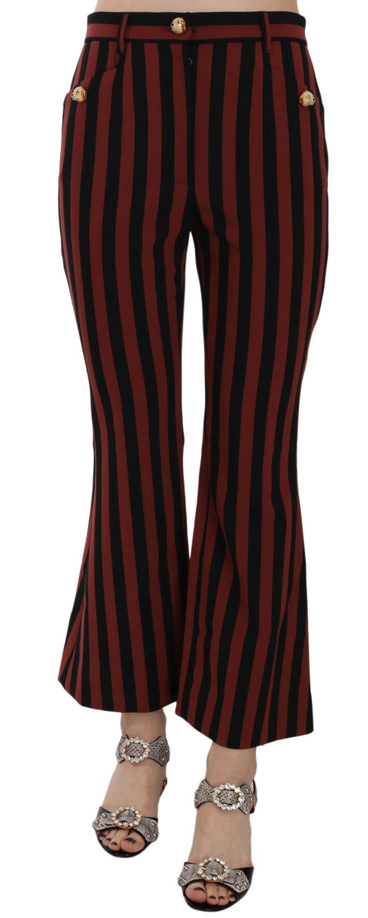 Dolce & Gabbana Elegant Cropped Flared Trousers by Dolce & Gabbana