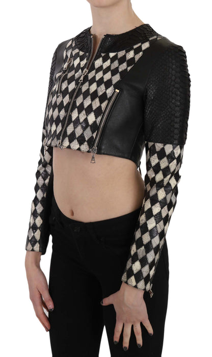Veste courte en cuir d'inspiration motard chic de John Richmond