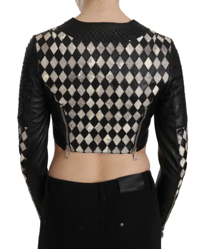 Veste courte en cuir d'inspiration motard chic de John Richmond