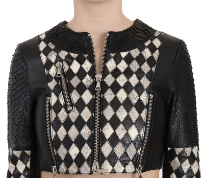 Veste courte en cuir d'inspiration motard chic de John Richmond