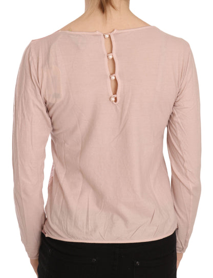 PINK MEMORIES Chemisier chic en coton transparent rose