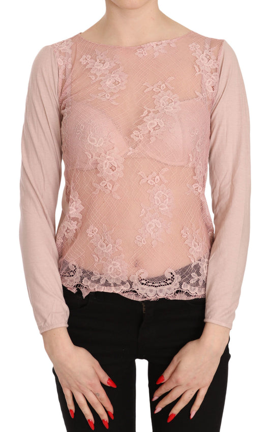 PINK MEMORIES Chemisier chic en coton transparent rose